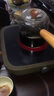 沉弗玻璃蒸茶壺耐熱玻璃黑茶蒸茶壺蒸汽壺加厚全玻璃煮茶器茶玻璃 木紋電陶爐紅色+蒸茶壺B款 1300ml 曬單實(shí)拍圖