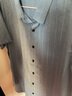皮爾卡丹（pierre cardin）冰絲純棉短袖襯衫男商務(wù)休閑上衣免燙中年男士襯衣半袖夏裝針織 1730海藍 薄款 XL 175建議135-145斤 曬單實(shí)拍圖