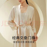 金三塔睡衣女重磅真絲長袖配腰帶東方簡奢風長睡袍單袍家居服 曬單實拍圖