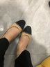 COMELY康莉平跟單鞋女春季新款法式拼接小香風羊皮通勤工作鞋 杏色/黑色 35 曬單實拍圖