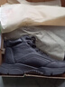 木林森男鞋冬季加絨保暖棉鞋男士休閑皮鞋頭層牛皮馬丁靴高幫工裝靴子 黑色【加絨款】 40 曬單實(shí)拍圖