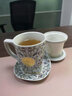 一園 爵士杯四件套 陶瓷茶杯茶水分離杯男士高檔帶蓋過(guò)濾辦公室個(gè)人專(zhuān)用泡茶杯子 花開(kāi)富貴爵士杯 曬單實(shí)拍圖