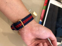 轉角適用dw尼龍表帶女 手表配件丹尼爾編織 NATO帆布表帶男防水手表鏈 #7-玫瑰金色扣 18mm 曬單實拍圖