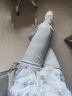 夏典素訂女王（SE.PSTP）淺色微喇牛仔褲女春秋新款高腰修身顯瘦馬蹄褲小個子拖地喇叭褲子 冰藍色長褲 M 曬單實拍圖