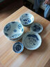 陶趣居日本進(jìn)口陶瓷碗藍凜堂釉下彩日式和風(fēng)碗飯碗米飯碗湯碗甜點(diǎn)碗餐具 芙花雙鹿 曬單實(shí)拍圖