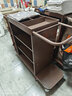 申梵（SHENFAN）酒店布草車客房專用工作車賓館打掃衛(wèi)生工具車小型清潔保潔手推車 加厚雙邊5寸地毯輪+側(cè)袋 曬單實拍圖