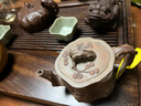 吉羊 宜興柴燒紫砂壺名家全手工茶壺功夫茶具 花貨重器松樁系列300ml 翡翠金砂 曬單實(shí)拍圖