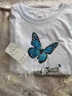WVHK【特價(jià)撿漏】夏裝網(wǎng)紅純棉新款短袖T恤女百搭寬松上衣韓版學(xué)生 純棉中袖(小藍蝴蝶) L(100-115斤) 曬單實(shí)拍圖