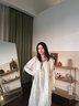 韓姿朵（Hanziduo）法式睡裙女春秋純棉紗雙層紗布棉麻長(cháng)袖寬松大碼睡衣春夏款家居裙 曬單實(shí)拍圖