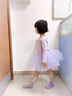 舞東方舞蹈服兒童女童練功服秋冬女孩長(cháng)袖芭蕾舞裙中國舞形體跳舞衣服裝 淺紫色（長(cháng)袖） 140 (建議130-140cm 43-53斤) 曬單實(shí)拍圖