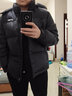李寧短款羽絨服男保暖加厚冬季白鴨絨新款黑色運(yùn)動(dòng)服連帽羽毛球服 黑色 XXL 曬單實(shí)拍圖