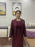 恒源祥兒子結婚喜婆婆穿的衣服高貴媽媽婚宴裝禮服兩件套紅色連衣裙秋季 波爾多紅套裝 XL 曬單實(shí)拍圖