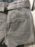 MO&Co.牛仔短裙褲棉質(zhì)阿蘇特染工裝口袋附腰帶低腰廢土風(fēng)摩安珂 砂礫色 XS 25 曬單實(shí)拍圖