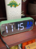汉时(Hense)LED充电闹钟时尚简约电子钟学生床头钟多功能家用闹表个性台钟座钟桌钟HA820绿色 实拍图