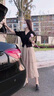 唐菓蜜連衣裙女夏季2024年新款女裝韓版時(shí)尚氣質(zhì)收腰顯瘦港風(fēng)復(fù)古裙子夏 黑色上衣+卡其色裙 M 曬單實(shí)拍圖