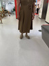 稱(chēng)美中老年女裝夏裝連衣裙50-60歲洋氣媽媽裝夏天輕薄純色衣服裙子女 520咖色 4XL 【建議135-145斤】 曬單實(shí)拍圖