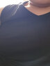 简束 背心男夏纯色棉质v领宽肩运动背心修身紧身打底汗衫男士无袖t恤 黑色 M（55kg左右） 实拍图