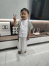 奧蒙威兒童漢服套裝古風(fēng)表演男女童古裝中國風(fēng)國學(xué)服唐裝演出服MH-06 玲瓏翡翠（短袖） 110 曬單實(shí)拍圖