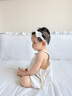 Aengbay昂貝 包屁衣夏嬰兒竹纖維新生兒哈衣夏衣服寶寶吊帶背心連體衣 白色 80cm 曬單實(shí)拍圖