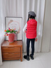 雅鹿兒童羽絨馬甲背心外穿男童女童寶寶中大童輕薄羽絨服內穿坎肩馬夾 紅色 130cm 曬單實(shí)拍圖