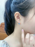 AHK銀耳釘女耳環(huán)耳飾時(shí)尚百搭高級感首飾新年生日禮物送女朋友老婆 月光石魚(yú)尾耳釘*證書(shū)*精美禮盒 曬單實(shí)拍圖