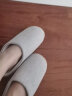 卡帝乐鳄鱼（CARTELO）棉布拖鞋男女春秋亲肤软底居家家用低音拖鞋 K6001 灰色 39-42 实拍图