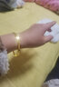 六福珠寶足金波浪水波紋黃金手鐲閉口實(shí)心手鐲送禮計價(jià)A03TBGB0012 58mm-29.41克(含工費1823元) 曬單實(shí)拍圖