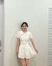GARNUO學(xué)院風(fēng)白色襯衫連衣裙子女夏季法式氣質(zhì)小個(gè)子初戀收腰小白裙短裙 白色【裙子+短褲】 S 【80-100斤】 曬單實(shí)拍圖