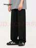 MMOPTOP潮牌寬松褲子男士春夏季日系冰絲休閑運(yùn)動(dòng)休閑褲IZ80133啞光黑2XL 曬單實(shí)拍圖