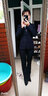 金蒂情 秋裝西裝套裝正裝小西裝女式工作服制服 職業(yè)裝女裝套裝 黑色西裝+白襯+黑裙+黑褲 S（建議80-90斤） 曬單實(shí)拍圖