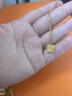 老鳳祥黃金項鏈女足金小方糖項鏈純金吊墜生日七夕情人節(jié)禮物送女友 足金小方糖項鏈約4.6g【品牌禮盒】 曬單實拍圖