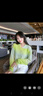 ELLE【巴黎天空】馬海毛漸變毛衣女2025春裝新款慵懶風(fēng)輕薄毛針織衫 淺綠 L 曬單實拍圖