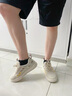 森馬（Senma）男鞋夏季休閑百搭小白鞋子男士軟底輕便厚底增高板鞋男款鏤空透氣 米色 39 曬單實拍圖