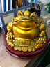 漢京銅金蟾擺件辦公室桌面擺設公司店鋪喬遷開(kāi)業(yè)禮物家居客廳工藝品 黃銅色中號長(cháng)19寬19高12厘米 曬單實(shí)拍圖