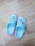 鯊鵜鶘洞洞鞋女防滑厚底韓版學(xué)生可愛(ài)防滑軟底沙灘鞋休閑情侶百搭涼鞋 迪特冰藍/粉色 36 曬單實(shí)拍圖