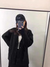 AEMAPE2025年秋季新款中長(cháng)款毛衣外套女慵懶風(fēng)針織開(kāi)衫中性寬松外穿 黑色 L 建議110-120斤 曬單實(shí)拍圖