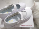 賓萊伊（BINLAIYI）護(hù)士鞋女增高春夏款平底輕便坡跟軟底舒適美容院醫(yī)護(hù)女輕便工作鞋 BLY8202經(jīng)典純白/單鞋 38 曬單實(shí)拍圖