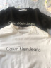 Calvin Klein Jeans夏季男女情侣中性年轻ck多色印花透气修身短袖T恤J320931 BEH-太空黑 L （推荐145-160斤） 实拍图