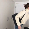 妃奧絨高領(lǐng)加絨加厚毛衣女秋冬復古慵懶寬松套頭坑條打底針織衫洋氣上衣 米白色 M 曬單實(shí)拍圖