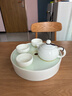 蘇氏陶瓷（SUSHI CERAMICS）和氏璧功夫茶具羊脂玉白瓷泡茶壺翡翠玉儲水茶盤茶葉罐禮盒J0468 曬單實拍圖