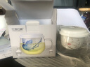 左茗右器玻璃水杯 帶把手泡茶杯帶蓋辦公室綠茶杯咖啡杯家用早餐牛奶杯 300ML把杯 曬單實(shí)拍圖