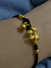 中國黃金（CHINA GOLD）黃金手鏈女足金在逃公主蝴蝶結手鏈轉運珠鈴鐺七夕情人節生日禮物 在逃公主手鏈 約0.8g 曬單實(shí)拍圖