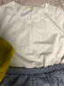 艾路丝婷夏装短袖T恤女上衣韩版修身圆领纯色棉体恤TX3361 白色 180/100A/XXXL 实拍图