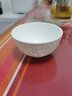 LICHEN 景德鎮(zhèn)浮雕純白創(chuàng)意骨瓷米飯碗面碗小湯碗家用釉下彩餐具 4.5寸高爾夫碗 直徑11.7x高6cm 曬單實拍圖