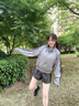 lagogo運(yùn)動(dòng)休閑通勤短外套女拉谷谷春秋新款時(shí)髦設(shè)計(jì)感抽繩上衣 灰色(R2) M 曬單實(shí)拍圖