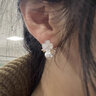 蘭卉銘森系甜美文藝風(fēng)時(shí)尚花朵仿珍珠耳釘s925銀針精致高級感氣質(zhì)耳環(huán) 時(shí)尚花朵珍珠耳釘 曬單實(shí)拍圖