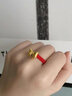 中國黃金（CHINA GOLD）在逃公主黃金戒指女款足金蝴蝶結(jié)轉(zhuǎn)運(yùn)珠編繩指環(huán)生日禮物 在逃公主戒指【紅繩-14號】 曬單實(shí)拍圖