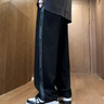 MR-90官方潮牌直筒休閑褲男女同款夏季寬松運(yùn)動(dòng)垂感長(zhǎng)褲簡(jiǎn)約百搭褲子男 黑色（NE01） XL（建議130-150斤） 曬單實(shí)拍圖
