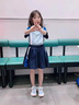 心可派兒小學(xué)生校服秋夏款套裝兒童運動班服一年級三件套幼兒園園服英倫風(fēng) 2302兩件套=外套+長褲 130 曬單實拍圖