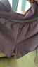 維多利亞旅行者瑜伽服女跑步運動(dòng)套裝秋冬健身服普拉提短袖短褲帶胸墊兩件套紫M 曬單實(shí)拍圖